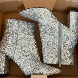 Nashville bachelorette Sparkly silver booties